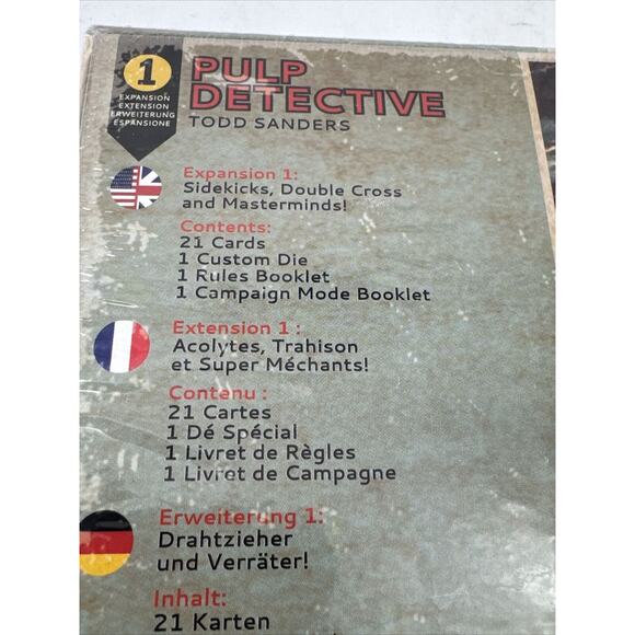 Pulp Detective Card Game Expansion #1 Todd Sanders Netherlands NEW 2018 - Picture 7 of 10